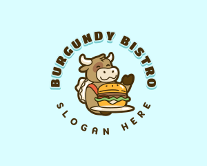 Cow Burger Restaurant logo design