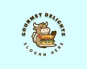 Cow Burger Restaurant logo design