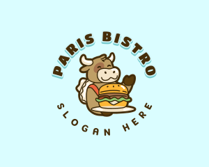 Cow Burger Restaurant logo design