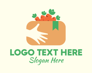 Grocery App - Carrot Delivery Box logo design