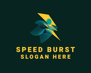 Sprinting - Lightning Runner Motion logo design