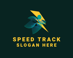 Track - Lightning Runner Motion logo design