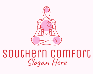 Wellness Yoga Heart Care logo design