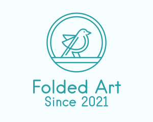 Blue Bird Line Art  logo design