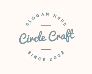 Hipster Round Cursive logo design