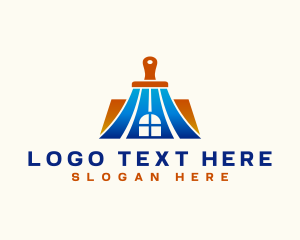 Home Improvement - Home Roof Painting logo design