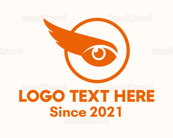 Orange Wing Eye Logo