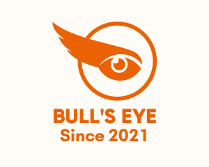 Orange Wing Eye logo design