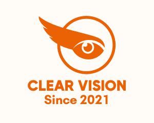 Orange Wing Eye logo design