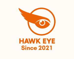 Orange Wing Eye logo design