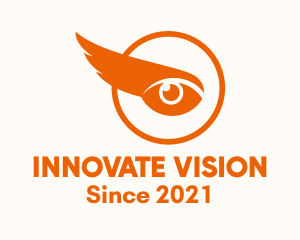 Orange Wing Eye logo design