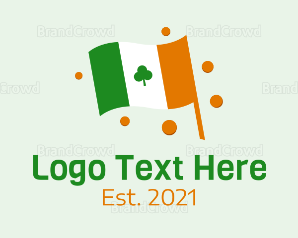 Irish Flag Shamrock Logo