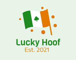 Irish Flag Shamrock logo design