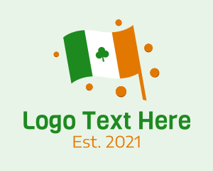 Lucky - Irish Flag Shamrock logo design