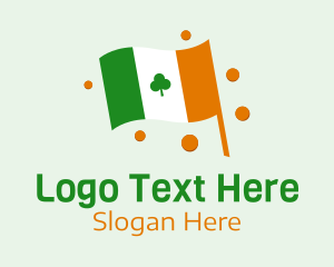 Irish Flag Shamrock Logo