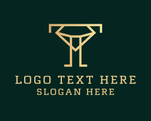 Gemstone - Diamond Jeweler Letter T logo design