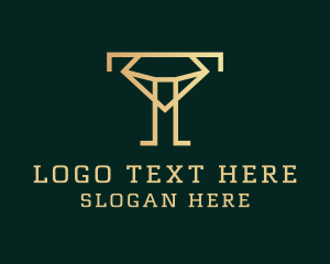 Interior Deign - Diamond Jeweler Letter T logo design