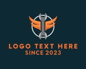 Wrench - Winged Mechanic Wrench logo design