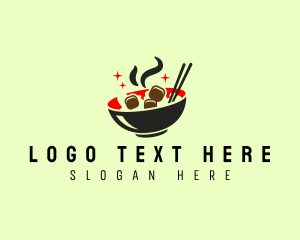 Asian Food - Asian Fried Rice Bowl logo design