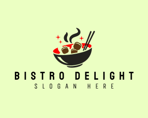 Asian Fried Rice Bowl logo design