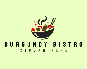 Asian Fried Rice Bowl logo design