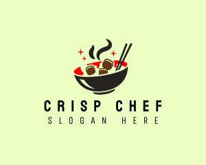 Asian Fried Rice Bowl logo design