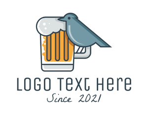 Wine - Sparrow Beer Mug logo design