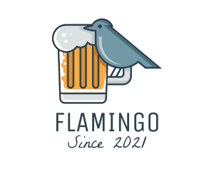 Alcoholic - Sparrow Beer Mug logo design
