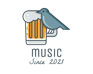 Sommelier - Sparrow Beer Mug logo design