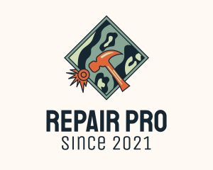 Handyman Repair Hammer logo design