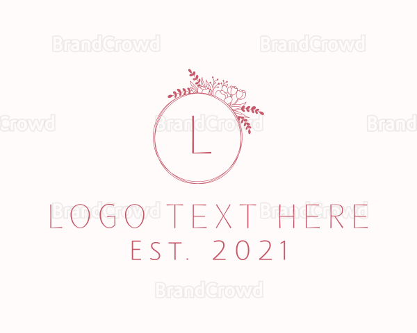 Eco Floral Wreath Logo