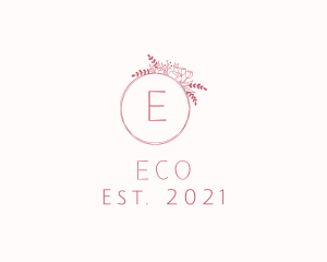 Eco Floral Wreath logo design