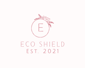 Eco Floral Wreath logo design