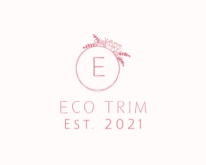 Eco Floral Wreath logo design