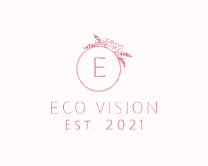 Eco Floral Wreath logo design