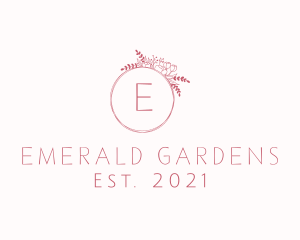 Eco Floral Wreath logo design