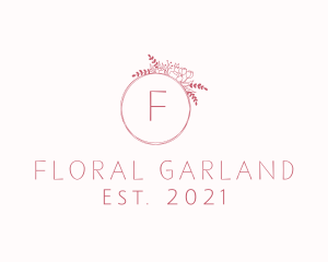 Garland - Eco Floral Wreath logo design