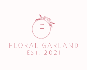 Eco Floral Wreath logo design