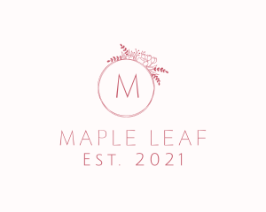 Eco Floral Wreath logo design