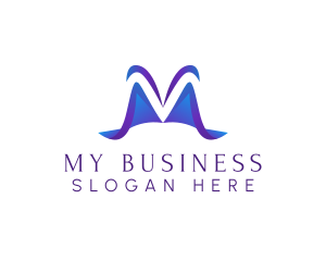 Elegant Business Letter M logo design