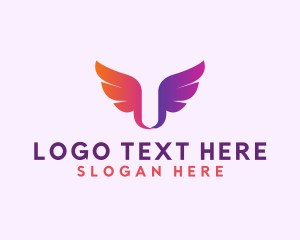 Enterprise - Generic Enterprise Wings Letter U logo design