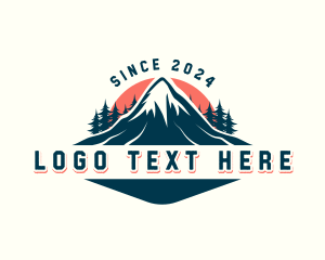 Trek - Alpine Peak Mountain logo design