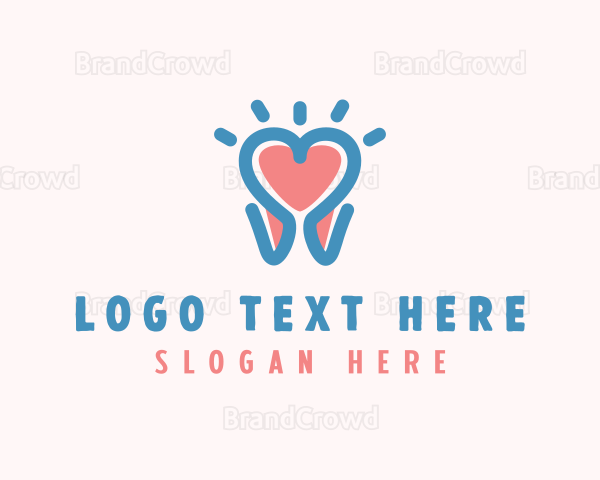 Heart Tooth Dentist Logo