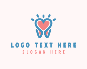 Tooth - Heart Tooth Dentist logo design