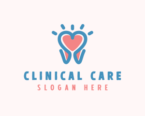 Heart Tooth Dentist logo design