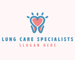 Heart Tooth Dentist logo design