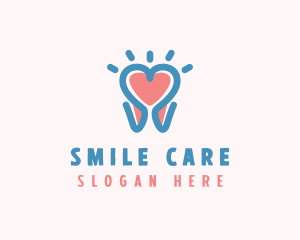 Heart Tooth Dentist logo design