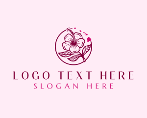 Gardening - Hawaiian Large Hibiscus logo design