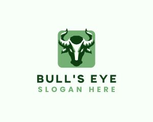Bull Geometric Animal logo design