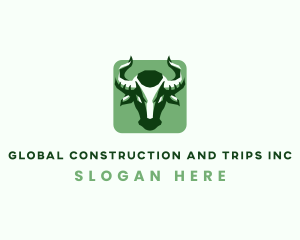 Masculine - Bull Geometric Animal logo design